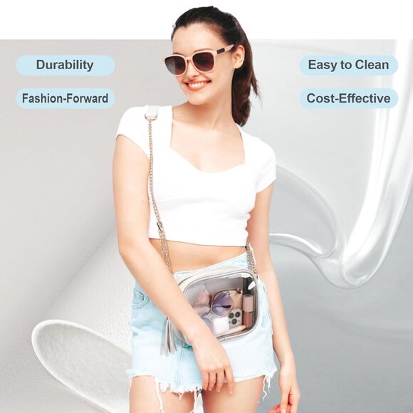 Clear Purses for Women Stadium Clear Bag Crossbody - Picture 7 of 9